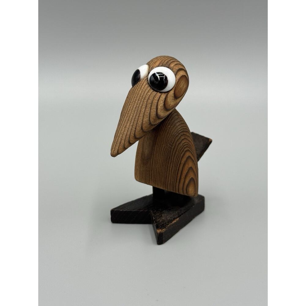 Vintage Japanese Dodo Bird Wooden Figure 2”